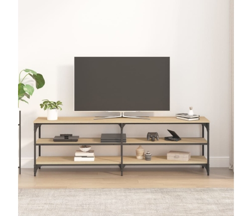 Mueble de TV madera contrachapada roble Sonoma 160x30x50 cm