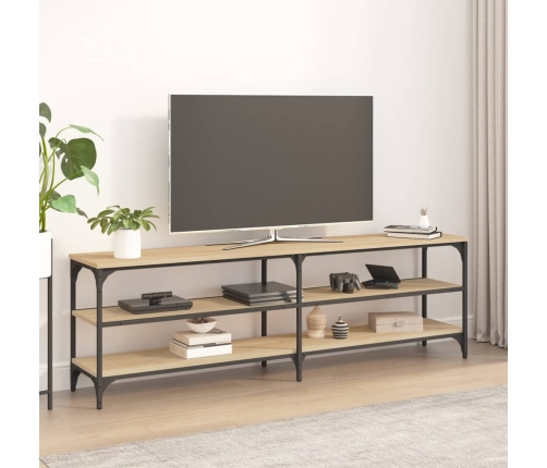 Mueble de TV madera contrachapada roble Sonoma 160x30x50 cm