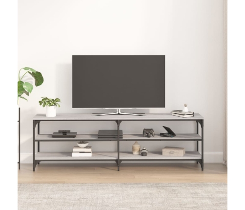 Mueble de TV madera contrachapada gris Sonoma 160x30x50 cm