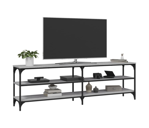 Mueble de TV madera contrachapada gris Sonoma 160x30x50 cm