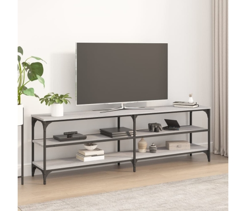 Mueble de TV madera contrachapada gris Sonoma 160x30x50 cm