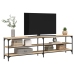 Mueble TV metal y madera contrachapada roble Sonoma 180x30x50cm