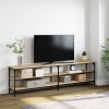 vidaXL Mueble TV metal y madera contrachapada roble Sonoma 180x30x50cm