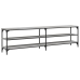 vidaXL Mueble TV metal y madera contrachapada gris Sonoma 180x30x50 cm