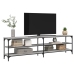 vidaXL Mueble TV metal y madera contrachapada gris Sonoma 180x30x50 cm