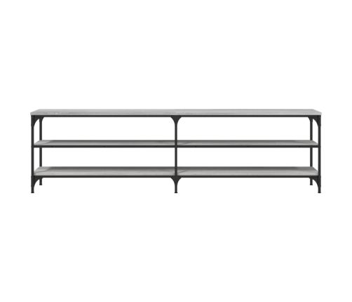 vidaXL Mueble TV metal y madera contrachapada gris Sonoma 180x30x50 cm