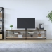 Mueble TV metal y madera contrachapada roble Sonoma 200x30x50cm