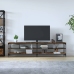 Mueble de TV metal y contrachapada roble ahumado 200x30x50cm