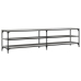 vidaXL Mueble TV metal y madera contrachapada gris Sonoma 200x30x50 cm