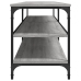 Mueble TV metal y madera contrachapada gris Sonoma 200x30x50 cm