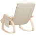 Silla mecedora de tela color crema