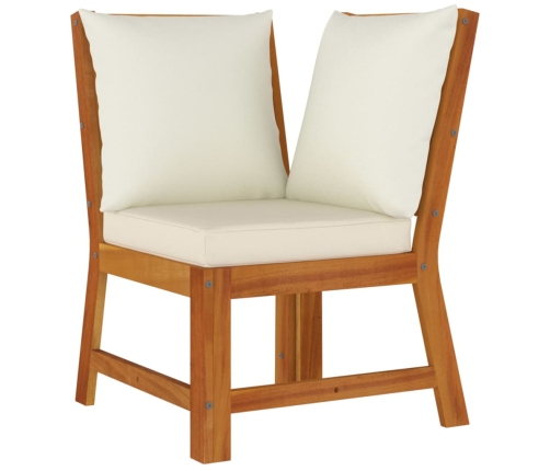Juego comedor jardín con cojines 11 piezas madera maciza acacia
