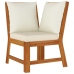 Juego comedor jardín con cojines 11 piezas madera maciza acacia