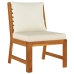 Juego comedor jardín con cojines 11 piezas madera maciza acacia
