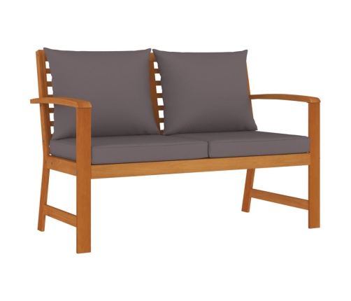 Juego comedor de jardín 4 pzas con cojines madera maciza acacia
