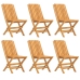 Juego de comedor de jardín 7 piezas madera maciza de teca