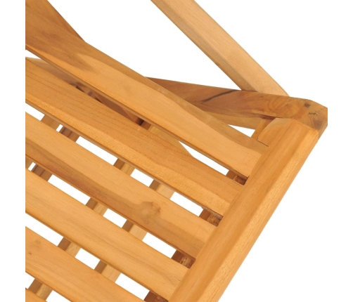 Juego de comedor de jardín 7 piezas madera maciza de teca