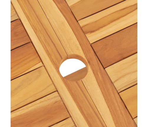 Juego de comedor de jardín 7 piezas madera maciza de teca