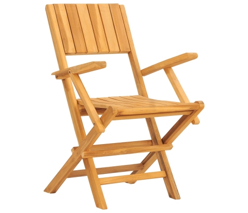 Juego de comedor de jardín 7 piezas madera maciza de teca
