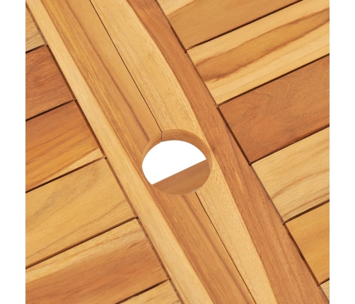 Juego de comedor de jardín 7 piezas madera maciza de teca
