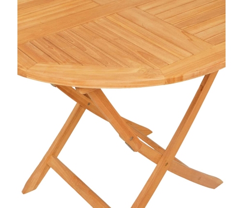 Juego de comedor para jardín 5 piezas madera maciza de teca