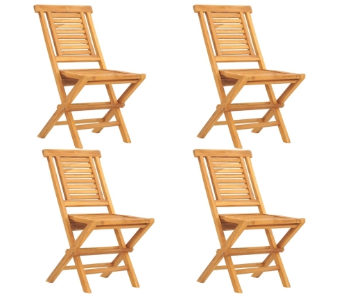 Juego de comedor para jardín 5 piezas madera maciza de teca