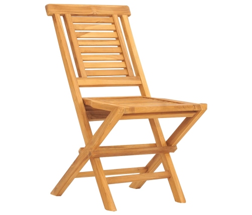 Juego de comedor para jardín 5 piezas madera maciza de teca