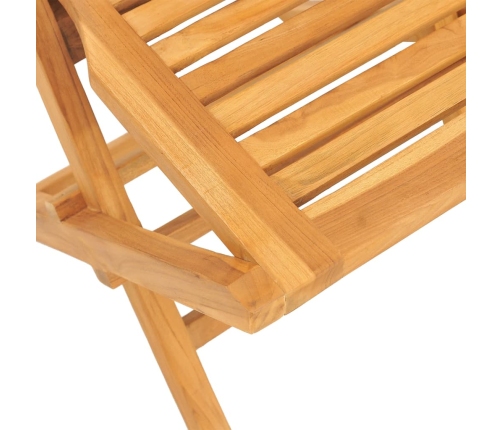 Juego de comedor para jardín 5 piezas madera maciza de teca