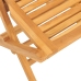 Juego de comedor para jardín 5 piezas madera maciza de teca