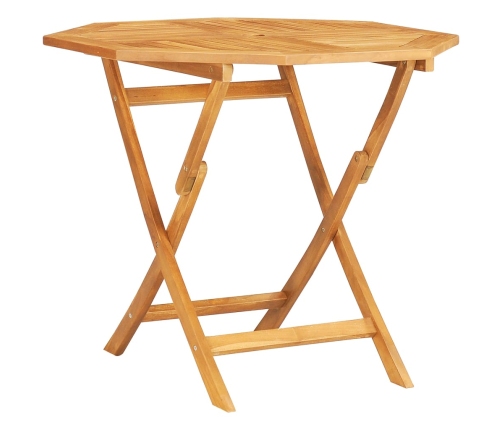 Juego de comedor para jardín 5 piezas madera maciza de teca