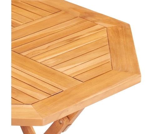 Juego de comedor para jardín 5 piezas madera maciza de teca