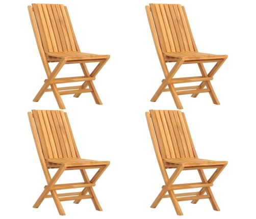 Juego de comedor para jardín 5 piezas madera maciza de teca