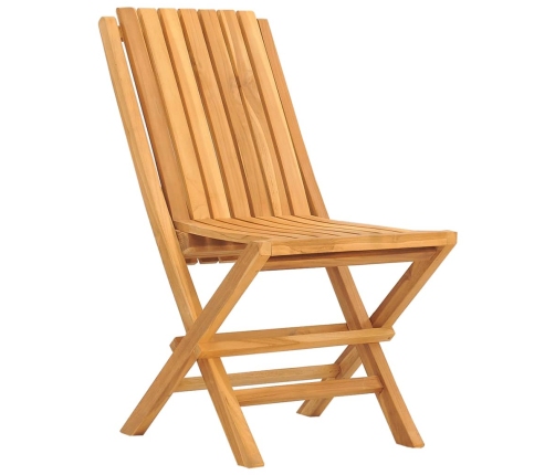 Juego de comedor para jardín 5 piezas madera maciza de teca