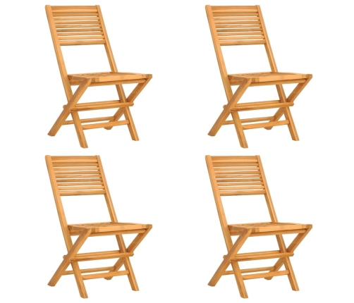 Juego de comedor para jardín 5 piezas madera maciza de teca