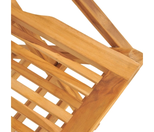 Juego de comedor para jardín 5 piezas madera maciza de teca
