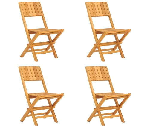 Juego de comedor para jardín 5 piezas madera maciza de teca