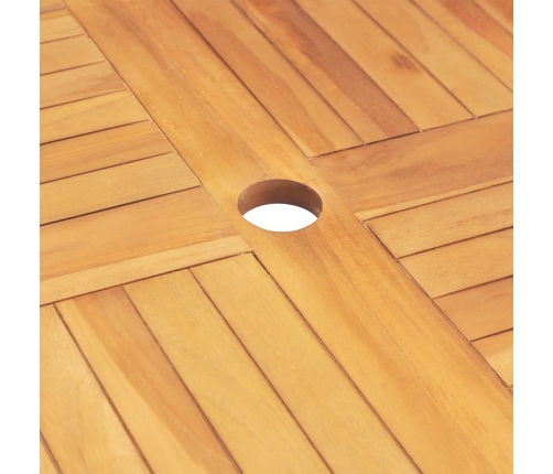 Juego de comedor para jardín 5 piezas madera maciza de teca