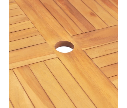 Juego de comedor para jardín 5 piezas madera maciza de teca