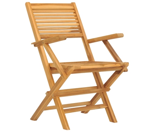 Sillas de jardín plegables 8 uds madera maciza teca 55x62x90 cm