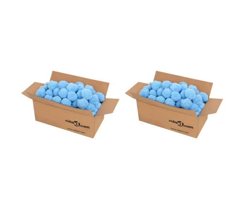 Bolas filtro de piscina antibacterias azul 1400 g polietileno