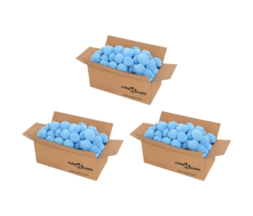 Bolas filtro de piscina antibacterias azul 2100 g polietileno