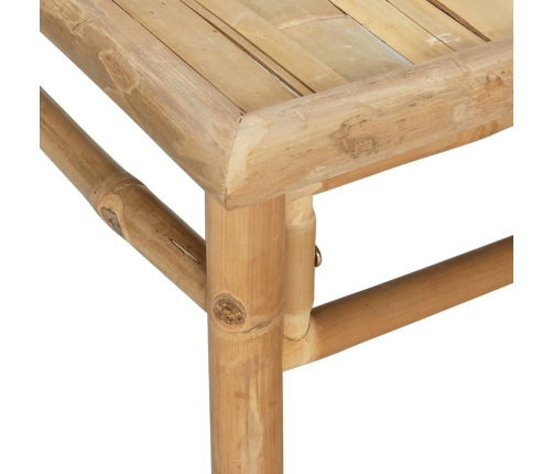 Set de muebles de jardín 12 piezas bambú y cojines gris claro