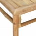 Set de muebles de jardín 6 piezas bambú con cojines gris claro