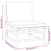 Set de muebles de jardín 3 piezas bambú y cojines gris claro