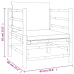 Set de muebles de jardín 7 piezas bambú y cojines gris taupe