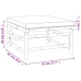 Set de muebles de jardín 7 piezas bambú y cojines blanco crema