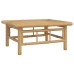 Set de muebles de jardín 6 piezas bambú con cojines gris oscuro