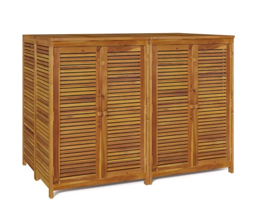 Caja de almacenaje de jardín madera maciza acacia 140x87x104 cm