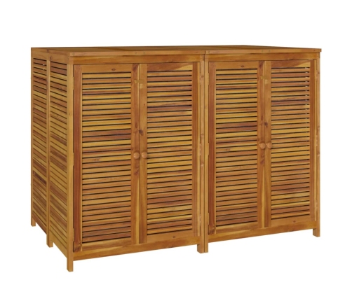 Caja de almacenaje de jardín madera maciza acacia 140x87x104 cm