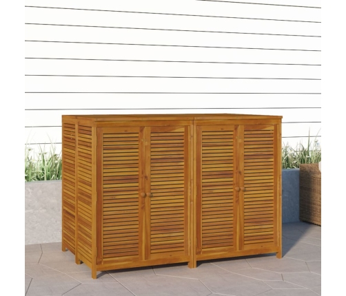 Caja de almacenaje de jardín madera maciza acacia 140x87x104 cm